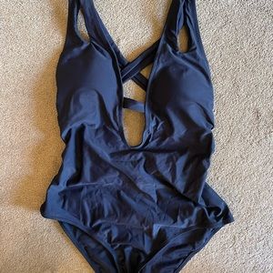 Cupshe Navy Blue One Piece